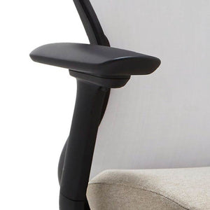 A03-E オフィスチェア  肘有 ヘッド有 #フレーム：ブラック / 座：オフブラック