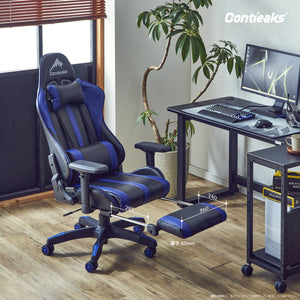 ルセル ゲーミングチェア 4Dアームレスト オットマン付 135度 #グレー