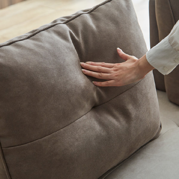 張地は当社オリジナルのレザーテックスシリーズ生地を採用。心地のよい肌触りと上品な質感が特徴です。 #PLT111 プラチナグレー（プライムレザーテックス） #ロータイプ