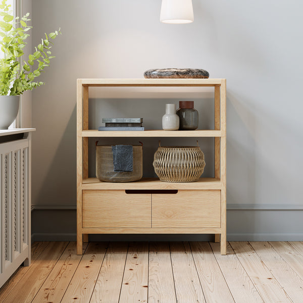 オープン棚と扉収納を組み合わせた、見せる収納と隠す収納が両立したBタイプ。 #Bタイプ