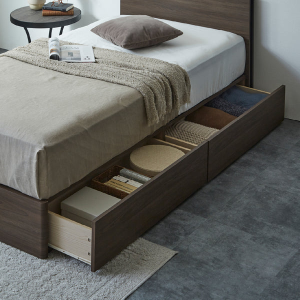 クレノ ベッドフレーム #アンバーブラウン #セミダブル