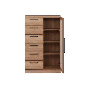 ファースト キャビネット #ウォールナット/ブラック #幅80cm