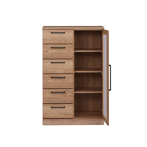 ファースト キャビネット #ウォールナット/ブラック #幅80cm