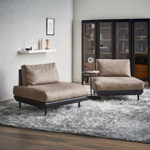 コスターナ　1人掛けソファ　幅90cm #PLT112 ヨーロピアングレー×ET82 ロイヤルブラック（プライムレザーテックス）