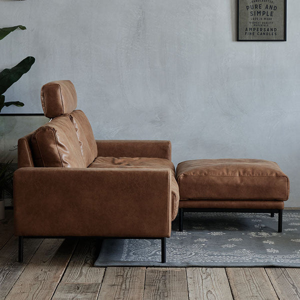 プルートソファ 2.5人掛け #オーカーブラウン（スーパーレザーテックス）