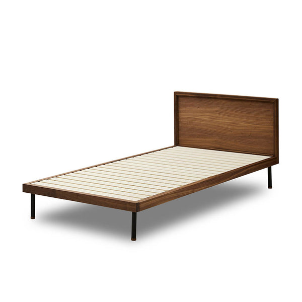 ユニック ベッドフレーム フラットタイプ #ウォールナット #シングル #スノコ