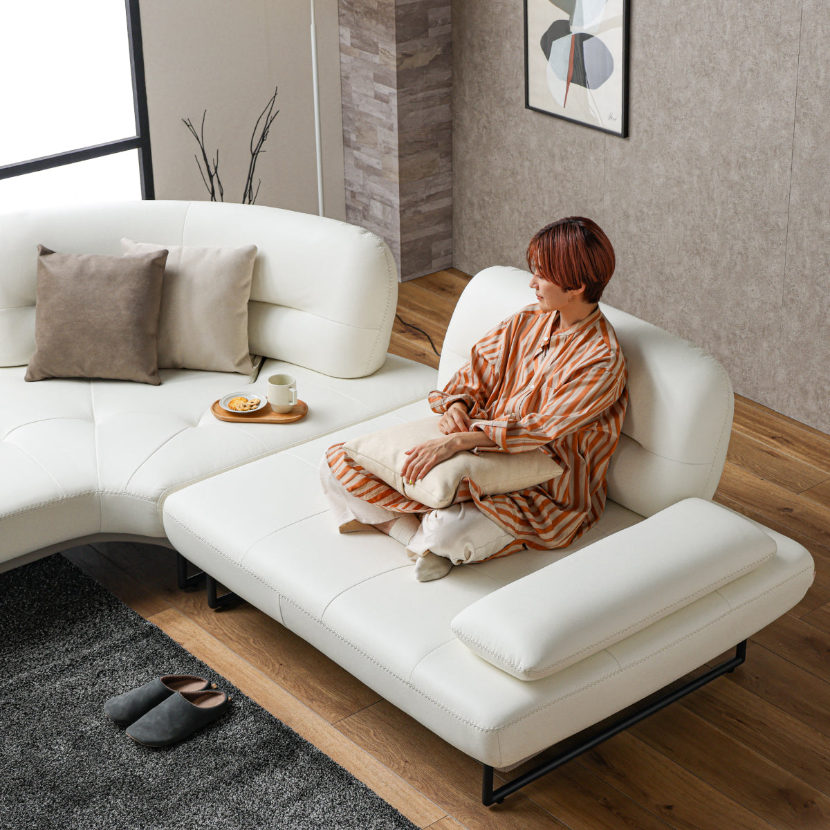 ラルス 右カウチソファ 幅266cm ｜ 関家具公式通販サイト