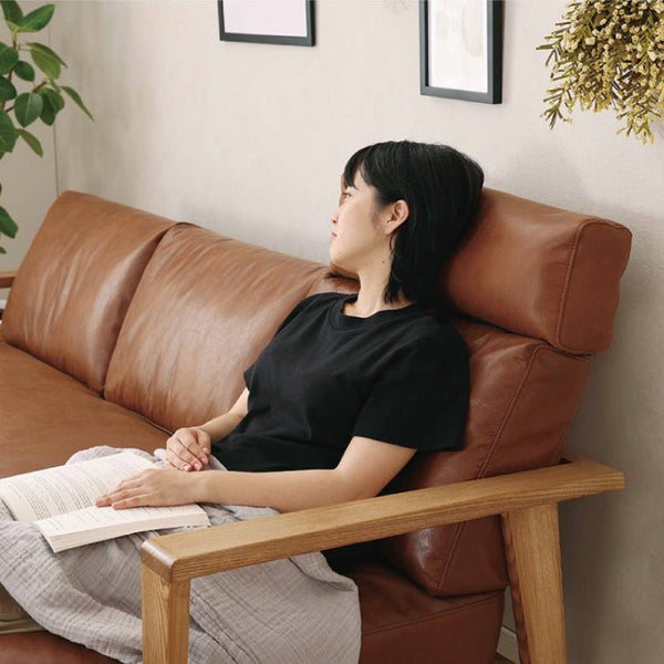 ダーマⅡ 2人掛けソファ スーパーレザーテックス #アーモンドブラウン