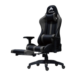 ルセル ゲーミングチェア 4Dアームレスト オットマン付 135度 #グレー