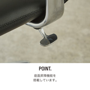 ダビ オフィスチェア ハイバックタイプ #ポリッシュフレーム / ブラック