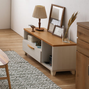 クック テレビボード #ホワイト/ナチュラル #幅89cm