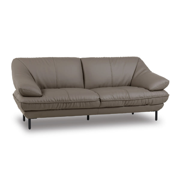 バスカロ　3人掛けソファ　幅200cm #SILT24 スレートグレー（シルキーレザーテックス）