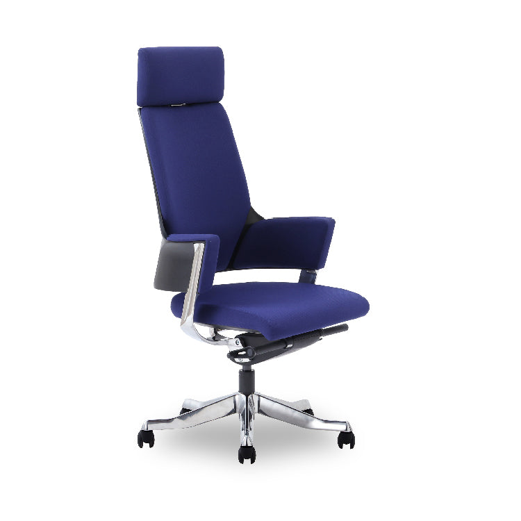 ロール デスクチェア　ブルー デルフィ オフィスチェア