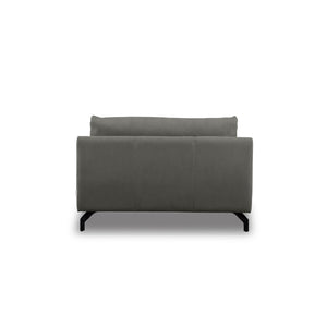 グラシエーロ　1.5人掛けソファ　幅122cm #PLT111 プラチナグレー（プライムレザーテックス）