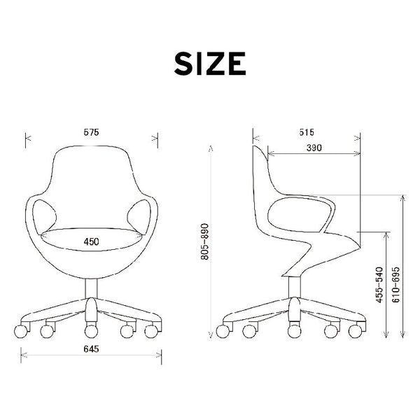 ポゴ オフィスチェア #レッド×ディープレッド