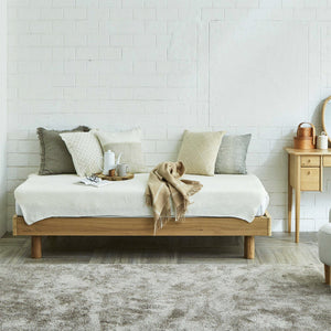 ラスクⅡ ベッドフレーム ヘッドなし #ナチュラル #シングル #スノコ仕様