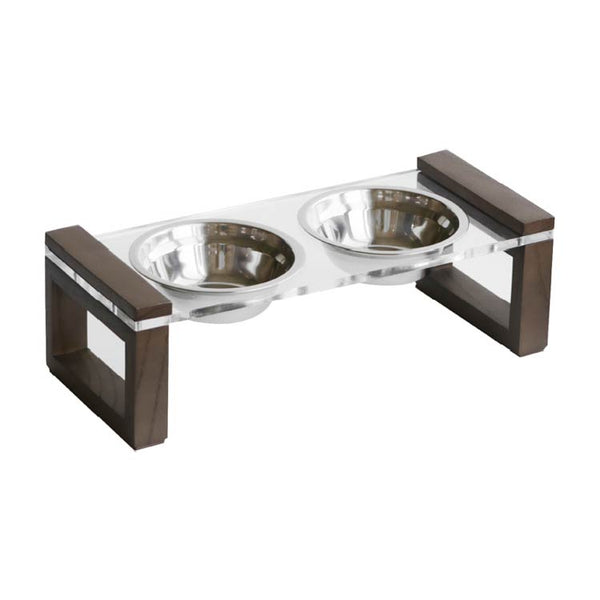 ライム ペット用エサ皿 #ブラウン