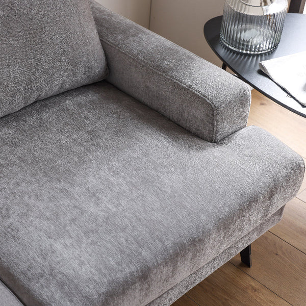 エレーナ ２人掛けソファ 幅164cm カバーリング お掃除ロボット対応 ファブリック #チャコール