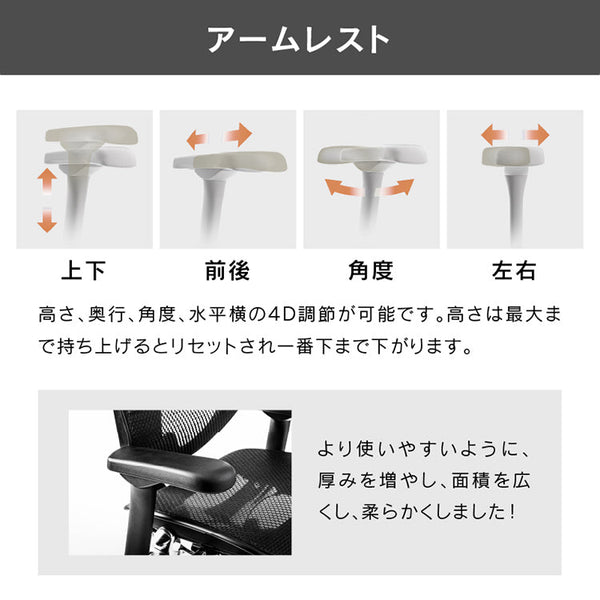 エルゴヒューマン エンジョイⅡ ロータイプ #レッド×グレー #ウレタンキャスター