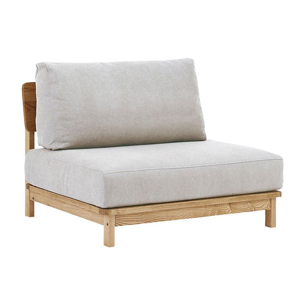 マナー④ 1.5人掛けソファ 幅100cm ファブリック #キャンバスアイボリー