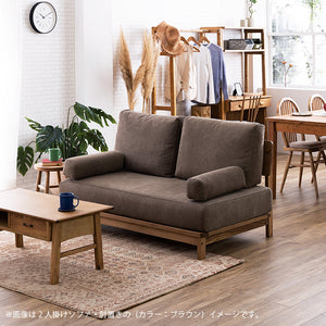 マナー④ 1.5人掛けソファ 幅100cm ファブリック #キャンバスアイボリー