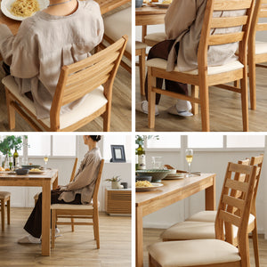 オーズ ダイニング5点ｾｯﾄ(DT幅135㎝/チェア×4脚 座面pvcアイボリー) #Default Title