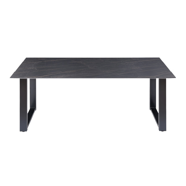 ガラム ダイニングテーブル 幅180cm #ブラックストーン #スチール脚A