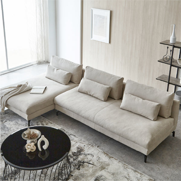 モジュール式の設計で、自由な組み合わせが可能です。お部屋に合わせたレイアウトが楽しめます。 #PLT111 プラチナグレー（プライムレザーテックス）