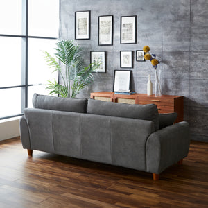 背面まで綺麗に仕上げているため、壁際だけでなくお部屋の中央にレイアウトすることも出来ます。 #LT01 キャメル（レザーテックス アニリン）