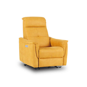 フーゴ　パーソナル電動ソファ　幅78cm #PLT101 ブルースター（プライムレザーテックス）