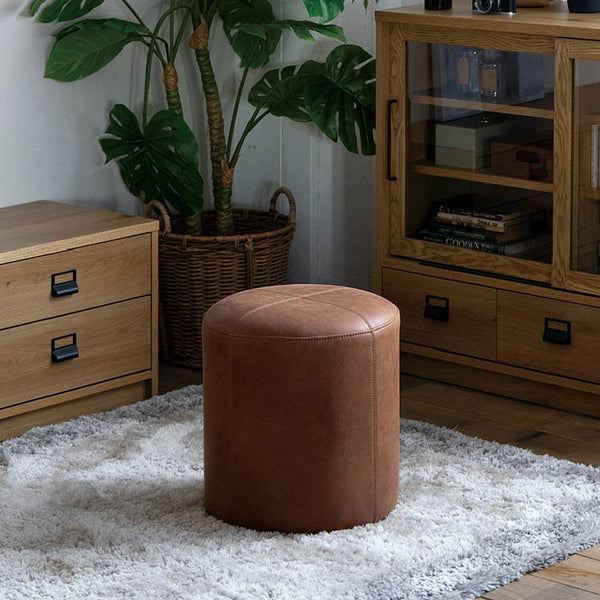 ドット スツール 60cm #オーカーブラウン（スーパーレザーテックス）