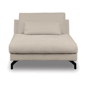 グラシエーロ　シェーズソファ幅100cm #PLT111 プラチナグレー #プライム レザーテックス
