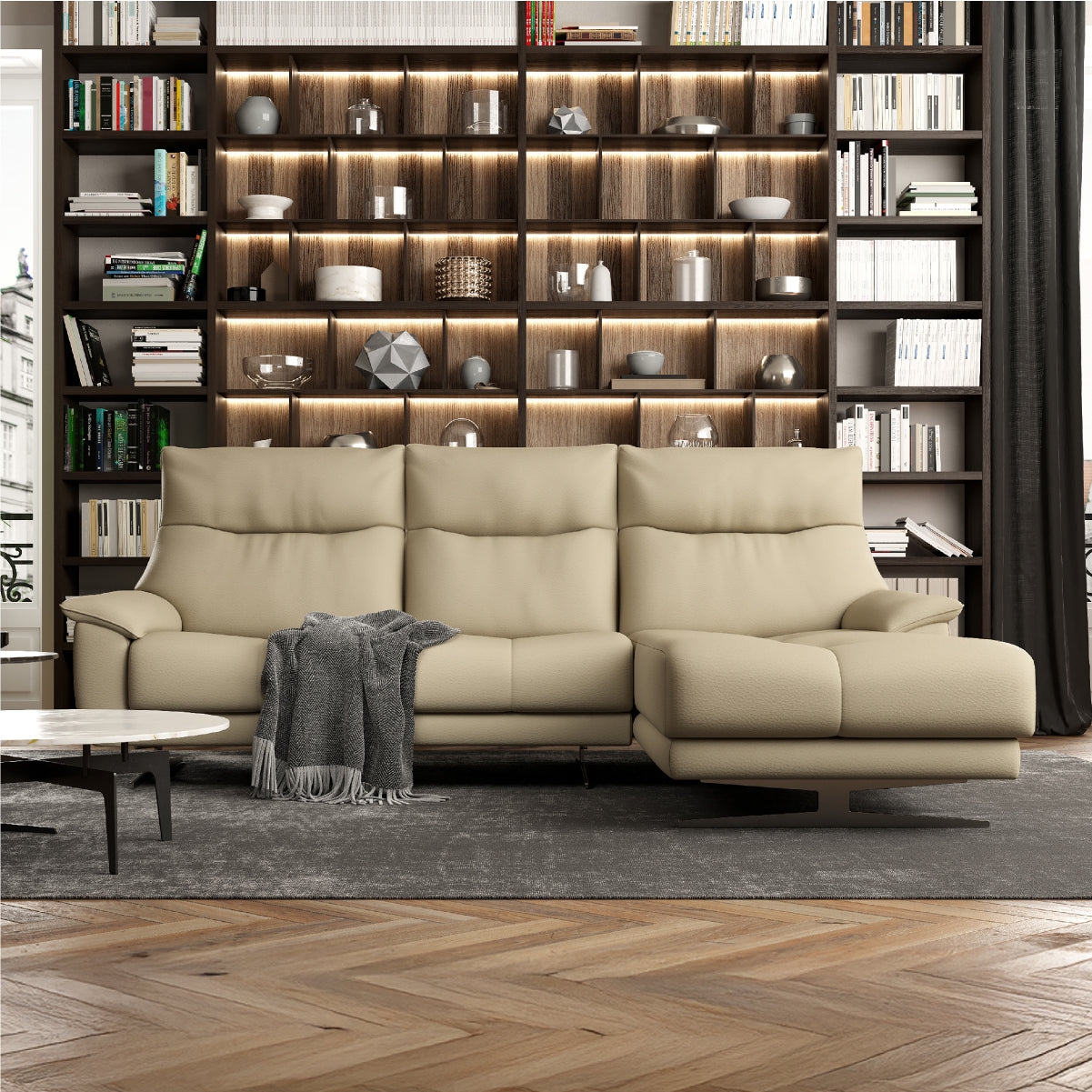 ライベラA ステン脚 カウチソファ ｜関家具公式通販サイト