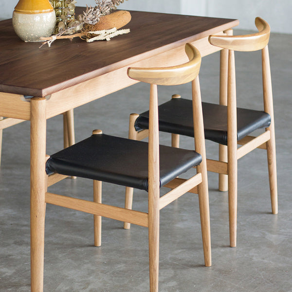 リス ダイニングチェア #本体：オーク / 座：合皮ブラック