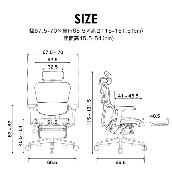 【数量限定】 エルゴヒューマン プロⅡ ハイタイプ オットマン付 ナイロンキャスター #Default Title