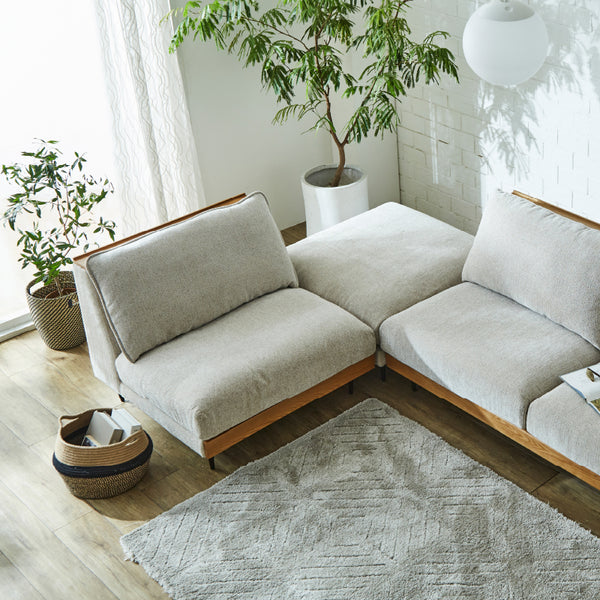 アリシア 1.5人掛けソファ お掃除ロボット対応 カバーリング #グリーン