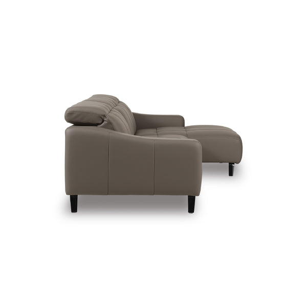 バザードⅡ　左スモールカウチソファ　幅240cm #LT01 キャメル（レザーテックス アニリン） #左カウチ