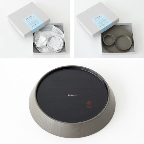 ◆ 漆器ギフト 3点セット 越前漆器 食洗器対応 ギフトブックス入 平皿 深皿 漆琳堂 #Aセット