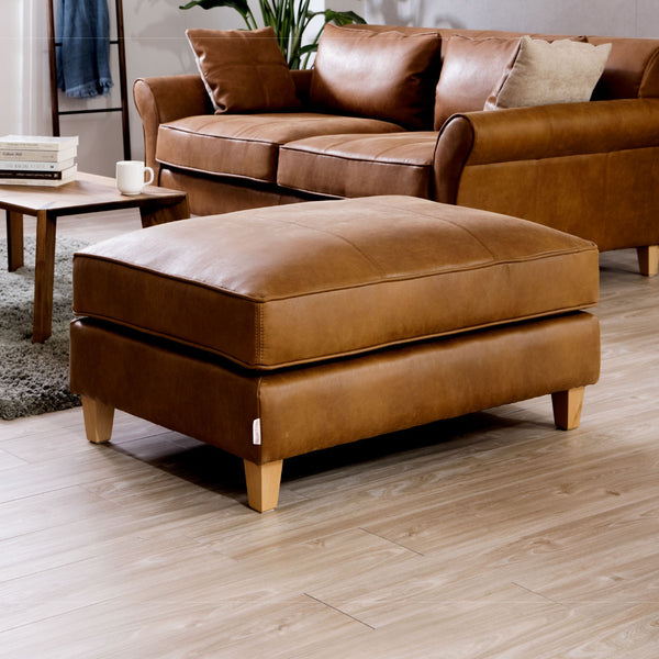 座面内部は、ソファと同じ仕様になっており快適にお使いいただけます。 #LT01 キャメル（レザーテックス アニリン）