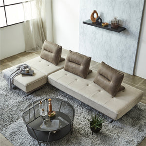 背クッション：PLT112ヨローピアングレー #PLT101 ブルースター（プライムレザーテックス）