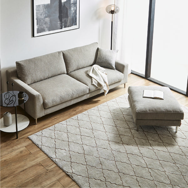 3Pソファ＋オットマン / A48ステングレー #A41 カスタード（ファブリックAランク）