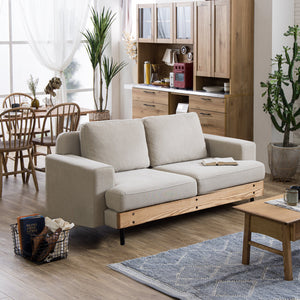 バスク 2.5人掛けソファ キャンバス #アイボリー