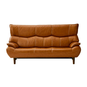 マリアン 3人掛けソファ 幅189cm 本革 合成皮革 #ライトブラウン