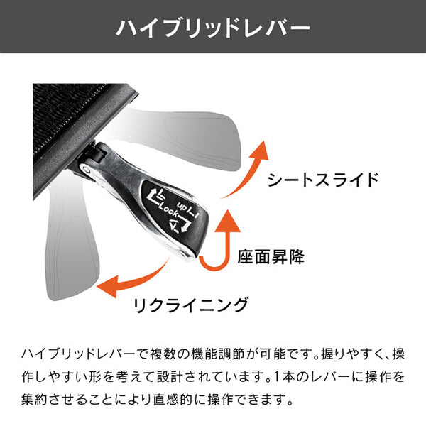 エルゴヒューマン エンジョイⅡ ロータイプ #レッド×グレー #ウレタンキャスター