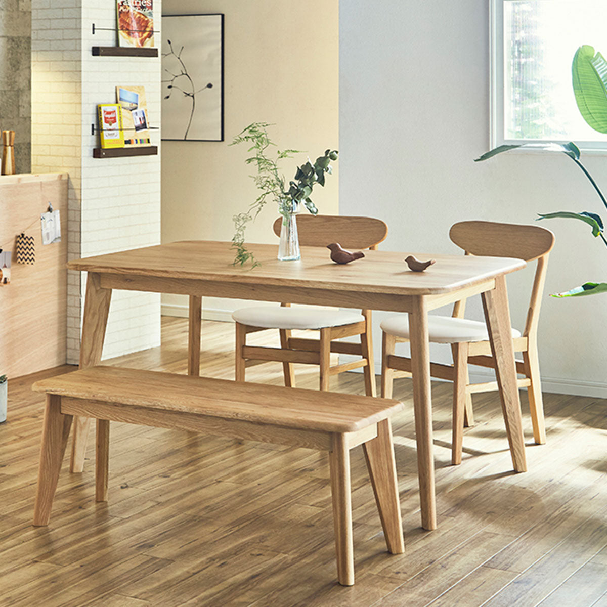 D4点セット バレーナ ベンチ OAK ｜家具・インテリア通販の関家具【公式】