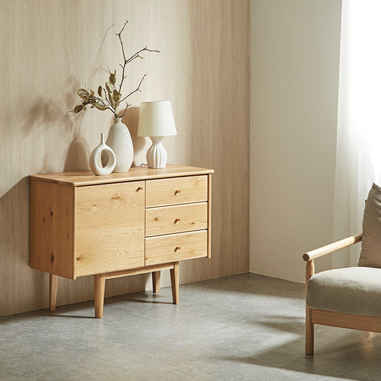 美品 関家具 InRoom サイドボード リエート100 オーク材 北欧 収納 サイドボード「リエート 100」幅100cm オーク材NA色【セール対象品の