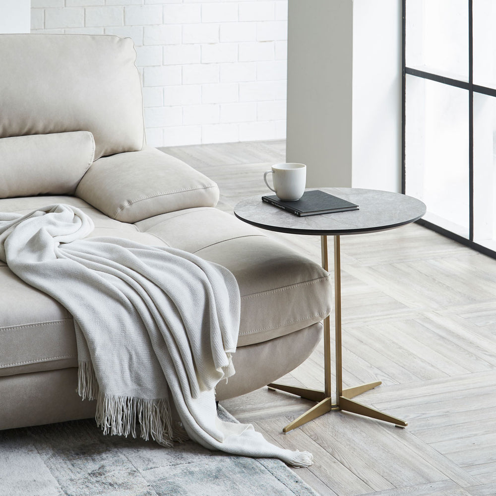 イタレーヌ サイドテーブル ラウンド脚