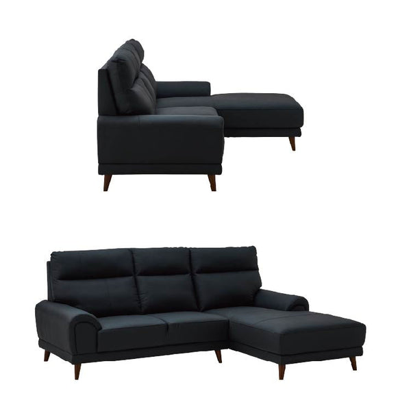 プリバ カウチ 幅233.5cm #ブラック #左カウチ