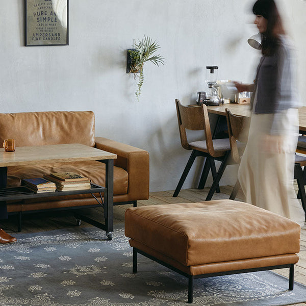 プルートソファ 3人掛け #オーカーブラウン（スーパーレザーテックス）