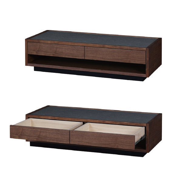 ティカ センターテーブル 幅122cm 引出付 国産 ウォールナット #Default Title